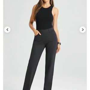 Betabrand 7 Pocket Charcoal pants = comfort & sophistication